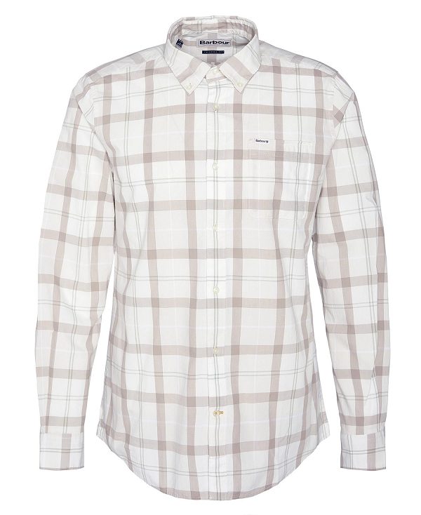 Barbour Rawley Tailored Long-sleeved Shirt ασπρα | BABO87789