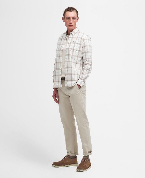 Barbour Rawley Tailored Long-sleeved Shirt ασπρα | BABO87789
