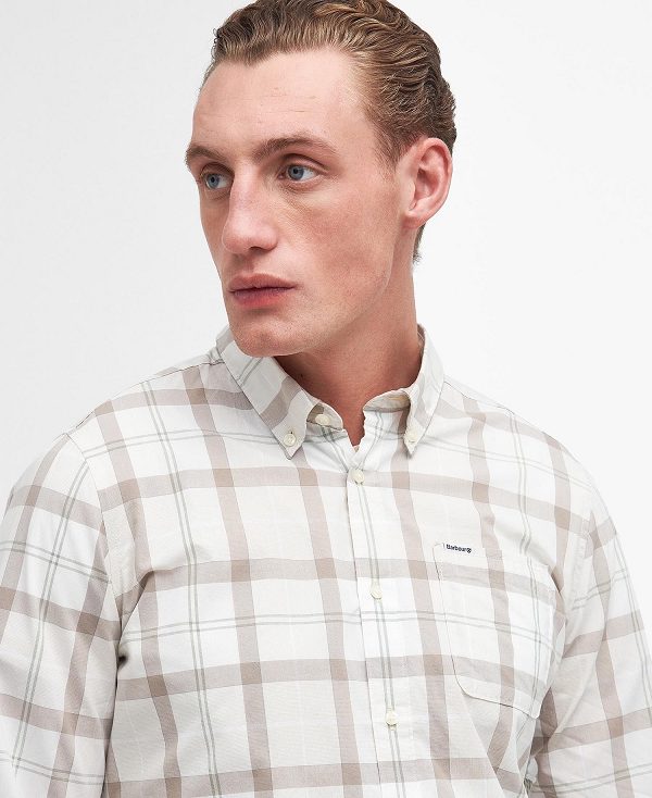 Barbour Rawley Tailored Long-sleeved Shirt ασπρα | BABO87789