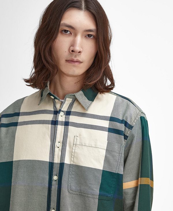 Barbour Renford Oversized Long-sleeved Tartan Shirt Πολύχρωμο | BABO87905