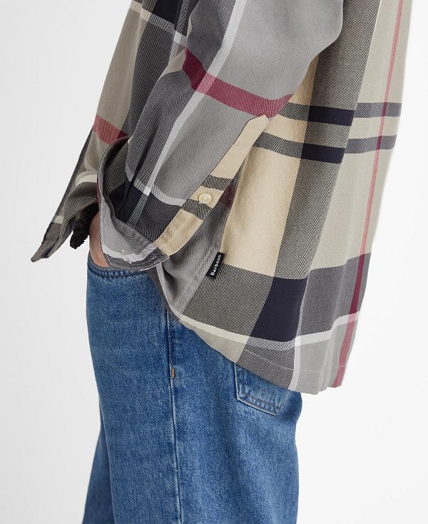 Barbour Renford Oversized Long-sleeved Tartan Shirt Πολύχρωμο | BABO87923