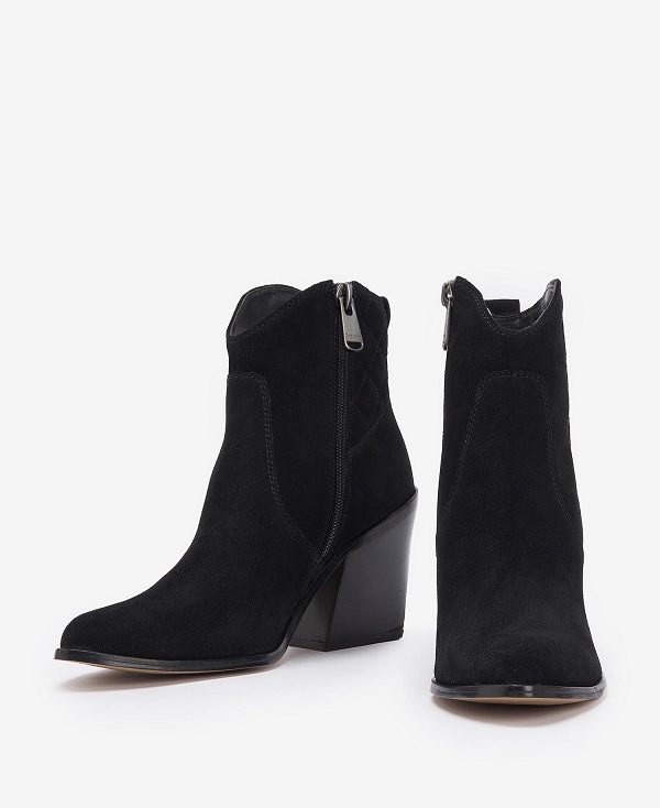 Barbour Rhonda Western Ankle Boots μαυρα | BABO89870