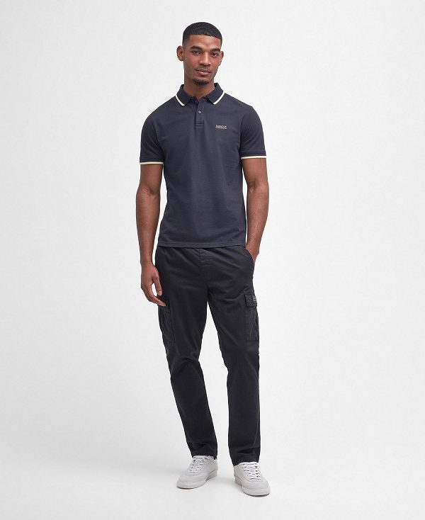 Barbour Rider Tipped Short-sleeved Polo Shirt σκουρο μπλε | BABO88196