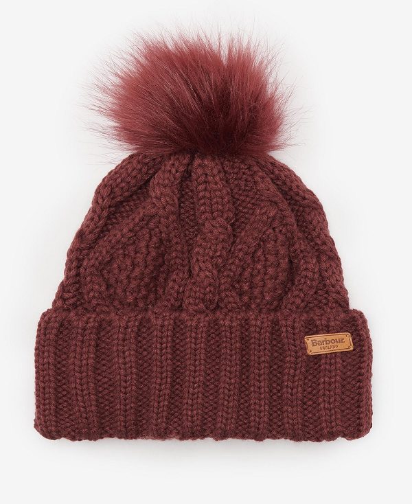 Barbour Ridley Beanie & Scarf Gift Set σκούρο κοκκινα | BABO90075