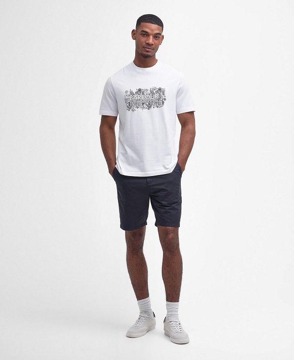 Barbour Ridley Graphic T-shirt ασπρα | BABO88374