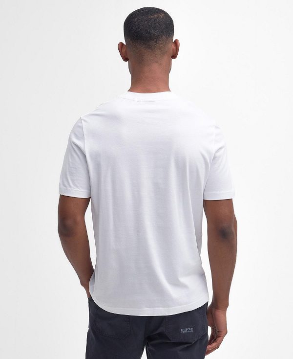 Barbour Ridley Graphic T-shirt ασπρα | BABO88374