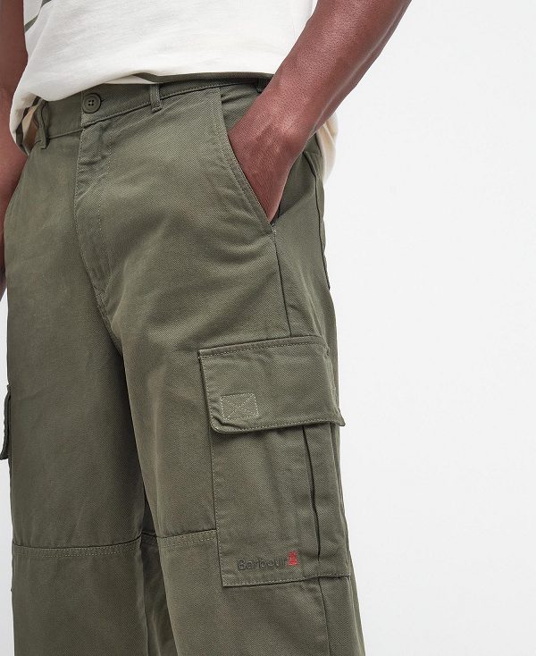 Barbour Robhill Cargo Trousers Ελιά | BABO88760