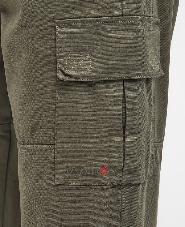 Barbour Robhill Cargo Trousers Ελιά | BABO88760