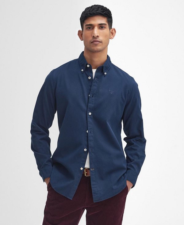 Barbour Romley Tailored Long-sleeved Shirt σκουρο μπλε | BABO87878