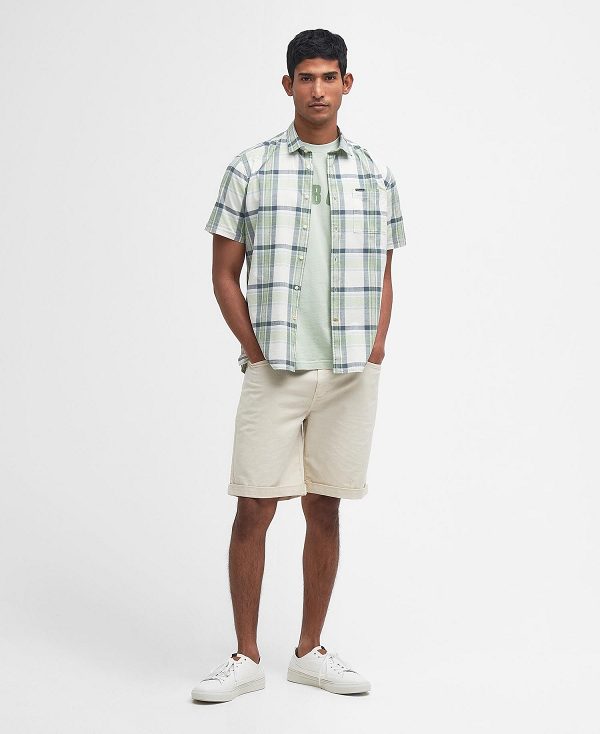 Barbour Rosewell Regular Short-sleeved Shirt πρασινο | BABO87778
