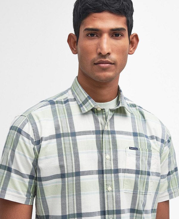 Barbour Rosewell Regular Short-sleeved Shirt πρασινο | BABO87778