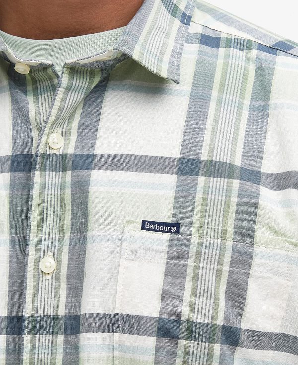 Barbour Rosewell Regular Short-sleeved Shirt πρασινο | BABO87778
