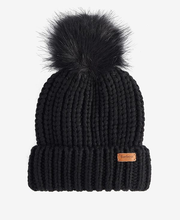 Barbour Saltburn Beanie & Scarf Gift Set μαυρα | BABO90040