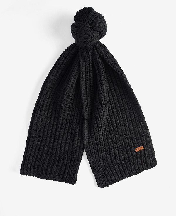 Barbour Saltburn Beanie & Scarf Gift Set μαυρα | BABO90040