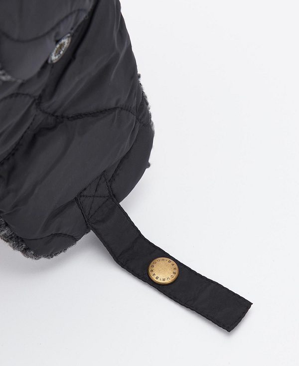 Barbour Sandbay Quilted Trapper μαυρα | BABO89019