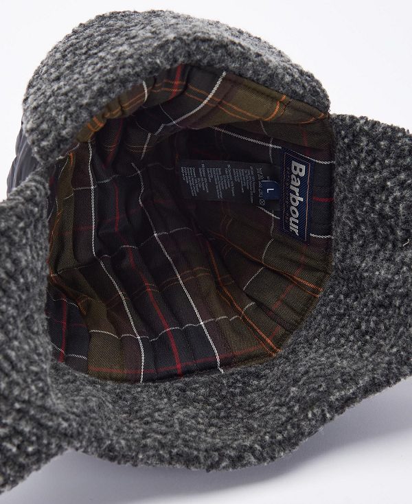 Barbour Sandbay Quilted Trapper μαυρα | BABO89019