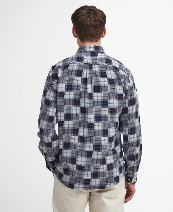 Barbour Sault Tailored Long-sleeved Shirt μπλε | BABO87941
