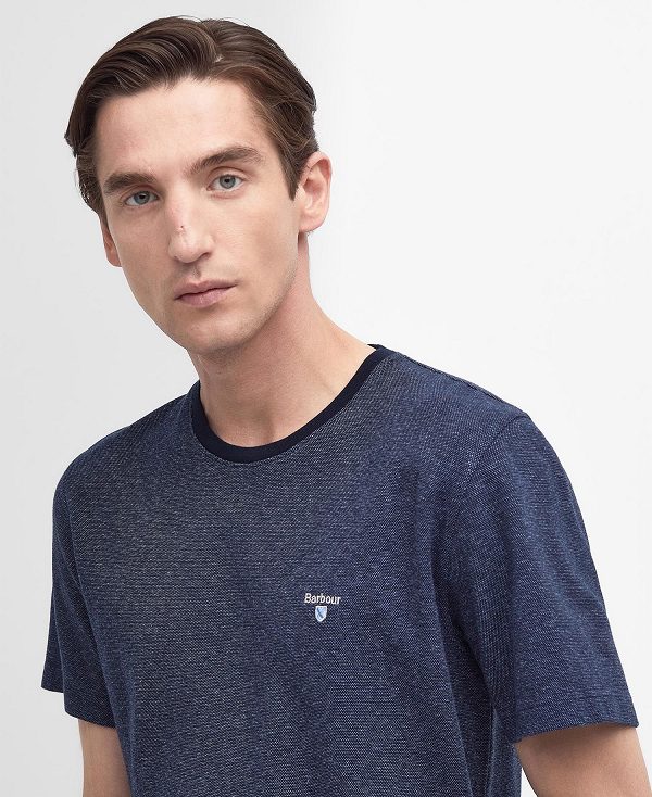 Barbour Sedhill T-shirt μπλε σκουρο | BABO88320