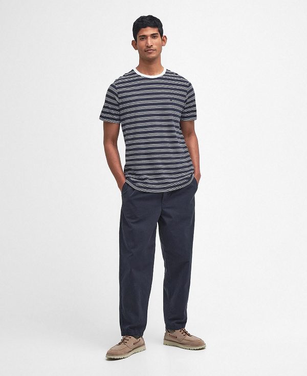 Barbour Sherburn Striped T-shirt ασπρα | BABO88343