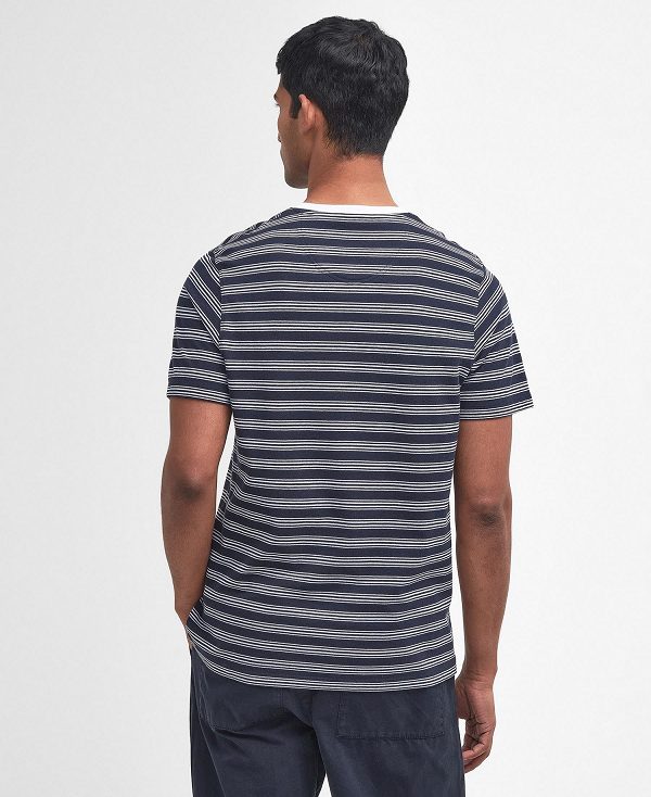 Barbour Sherburn Striped T-shirt ασπρα | BABO88343
