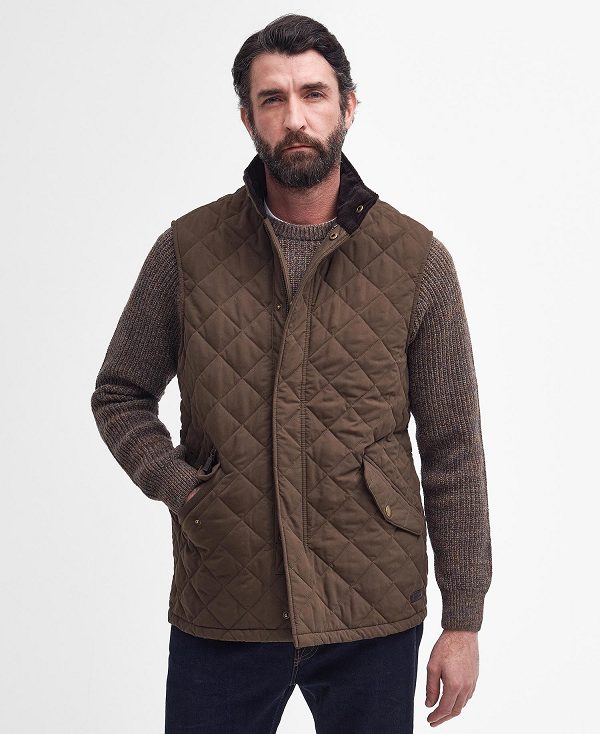 Barbour Shoveler Gilet Ελιά | BABO87531