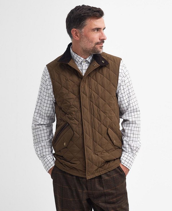 Barbour Shoveler Gilet σκούρο καφε | BABO87544