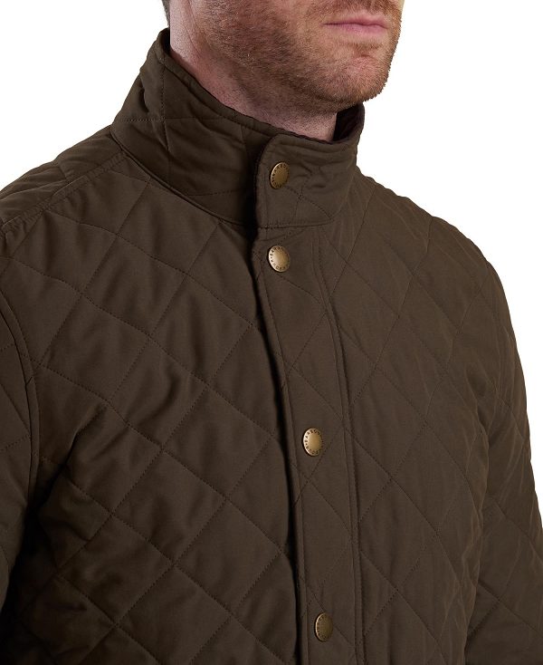 Barbour Shoveler Quilted Jacket σκούρο Ελιά | BABO87301