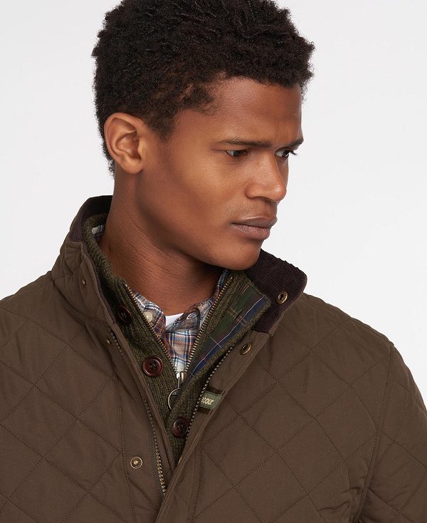 Barbour Shoveler Quilted Jacket σκούρο Ελιά | BABO87301