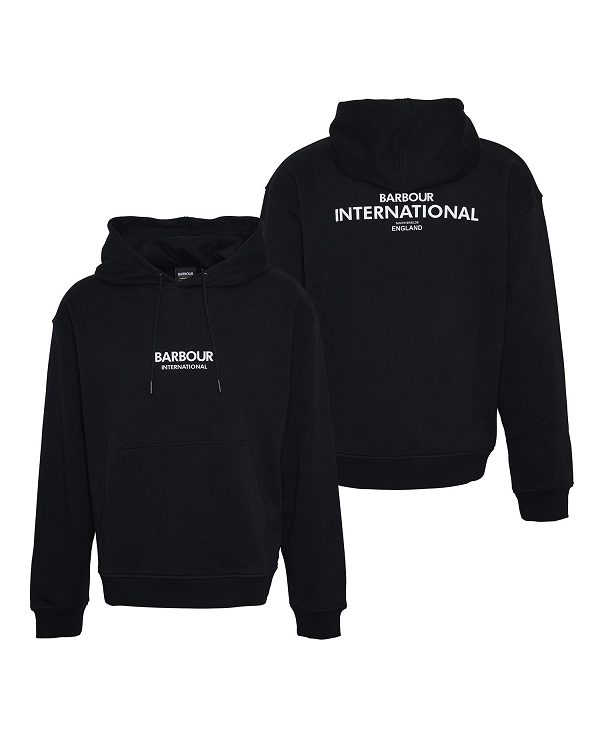 Barbour Simons Hoodie μαυρα | BABO88454