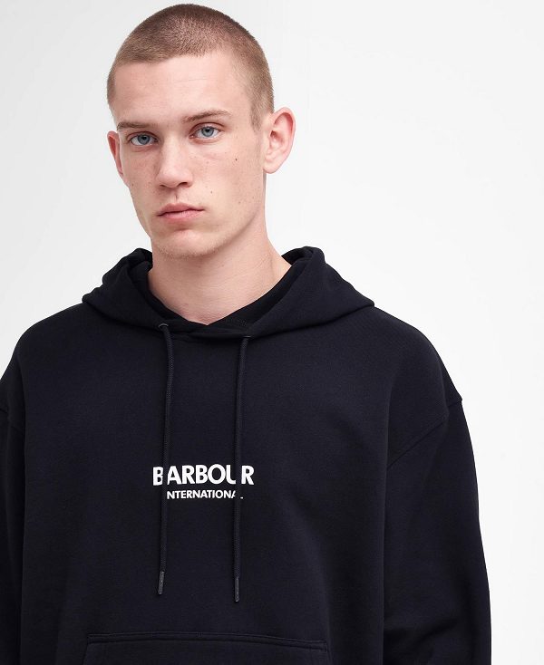 Barbour Simons Hoodie μαυρα | BABO88454