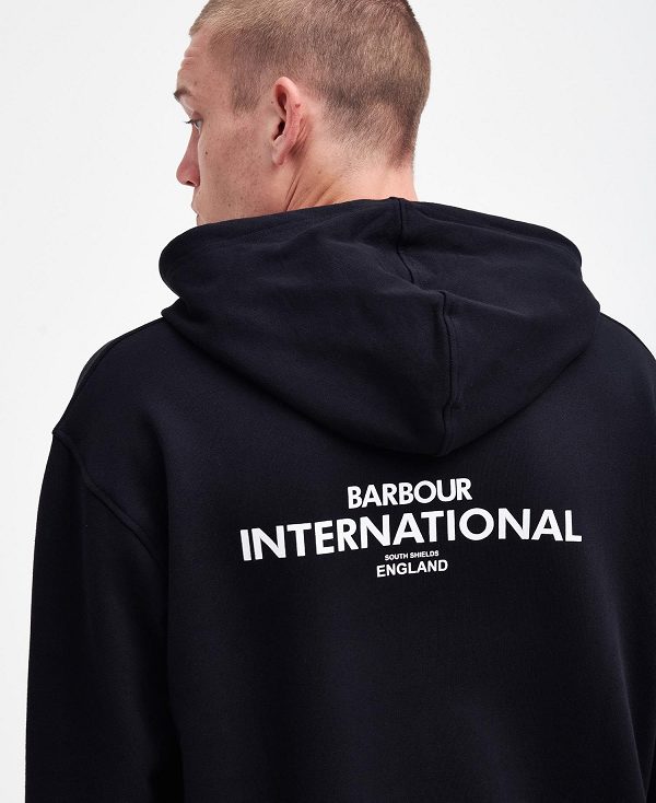 Barbour Simons Hoodie μαυρα | BABO88454
