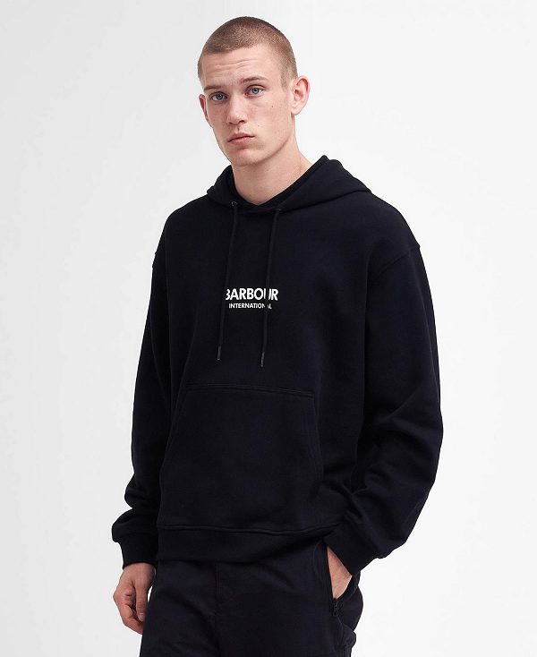 Barbour Simons Hoodie μαυρα | BABO88454