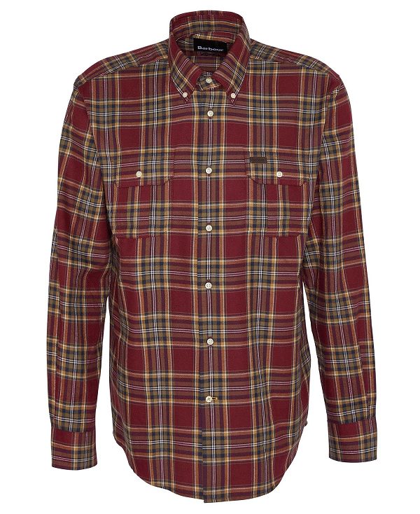 Barbour Singsby Thermo Weave Long-sleeved Shirt κοκκινα | BABO87887