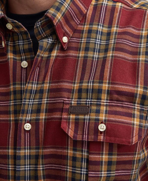Barbour Singsby Thermo Weave Long-sleeved Shirt κοκκινα | BABO87887