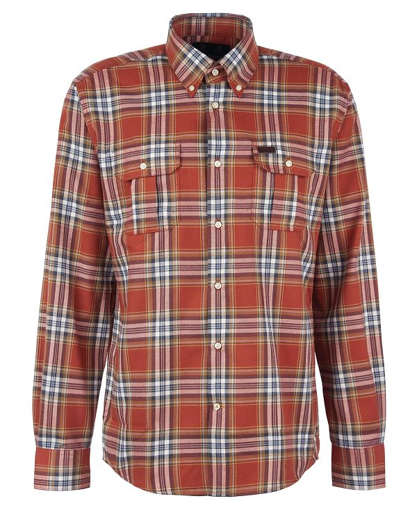 Barbour Singsby Thermo Weave Shirt κοκκινα | BABO87888