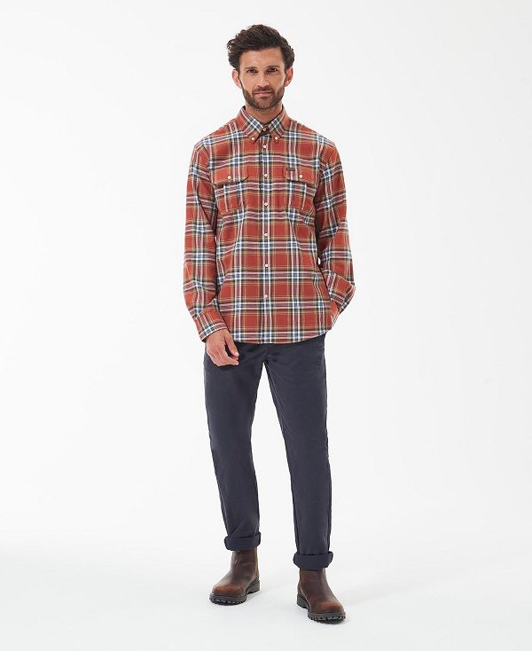 Barbour Singsby Thermo Weave Shirt κοκκινα | BABO87888