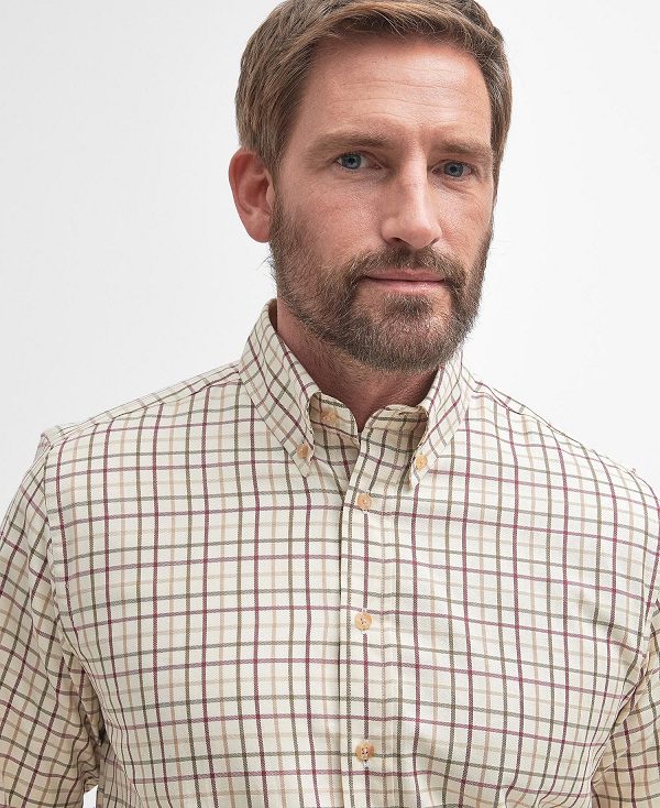 Barbour Sp Tattersall Shirt σκουρο μπλε Ελιά | BABO87915