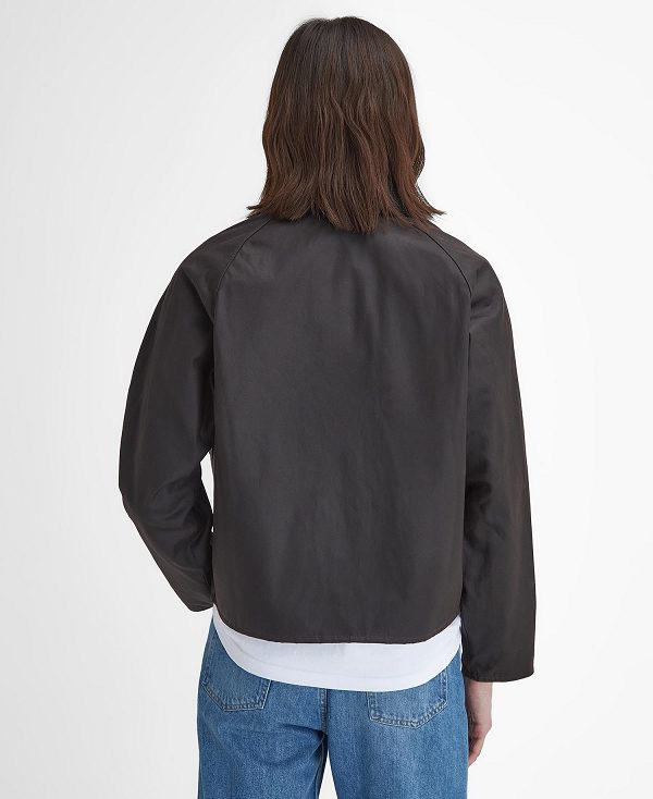 Barbour Spey Slim Waxed Jacket μαυρα | BABO87256