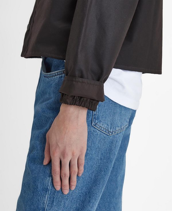 Barbour Spey Slim Waxed Jacket μαυρα | BABO87256