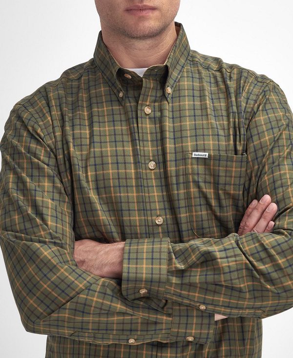 Barbour Sporting Regular Long-sleeved Shirt πρασινο | BABO87916