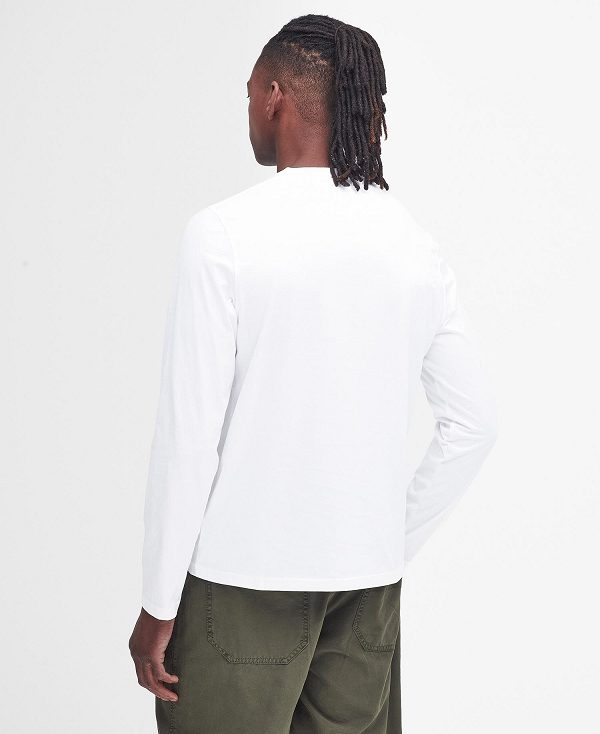 Barbour Sports Long-sleeved T-shirt ασπρα | BABO88395