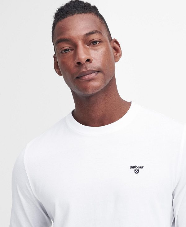 Barbour Sports Long-sleeved T-shirt ασπρα | BABO88395