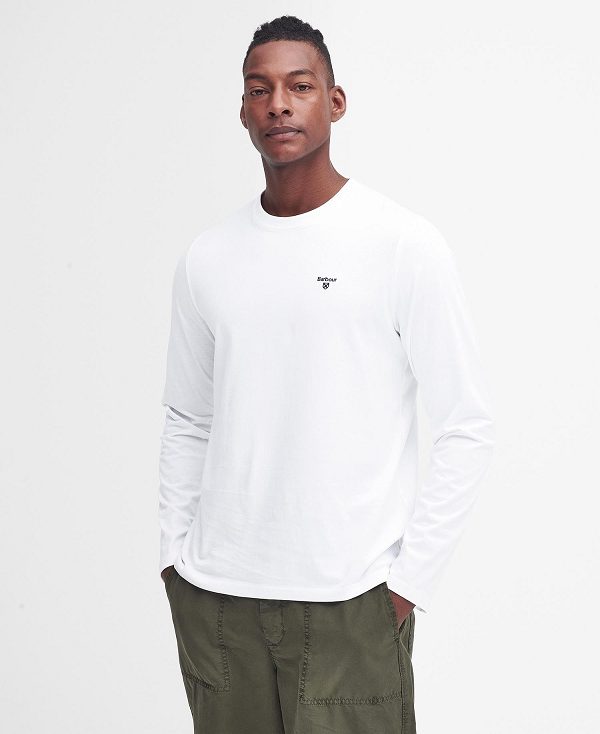 Barbour Sports Long-sleeved T-shirt ασπρα | BABO88395