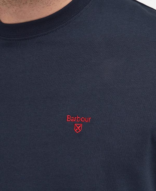 Barbour Sports Long-sleeved T-shirt σκουρο μπλε | BABO88253