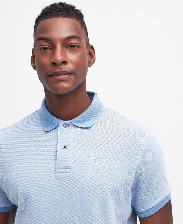 Barbour Sports Polo Mix Shirt μπλε | BABO88044