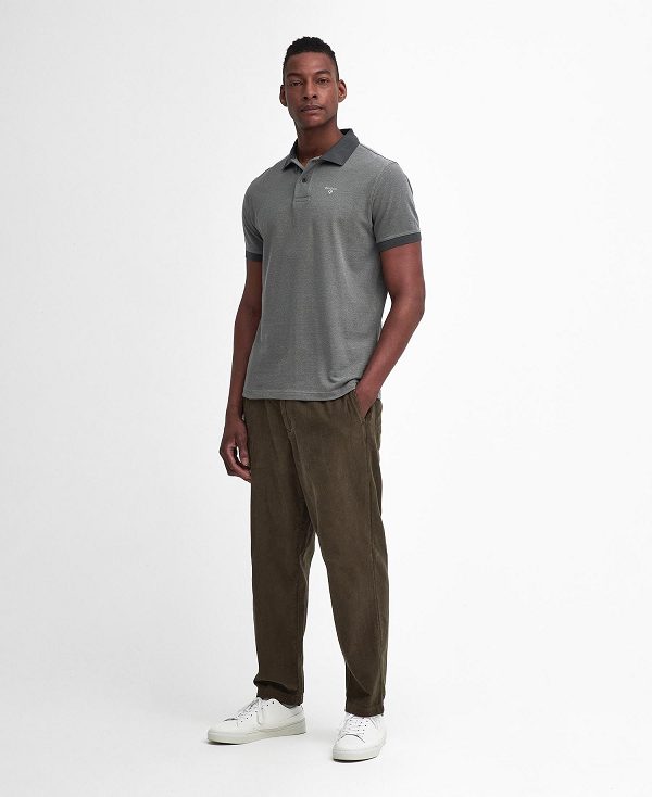 Barbour Sports Polo Mix Shirt γκρι | BABO88219