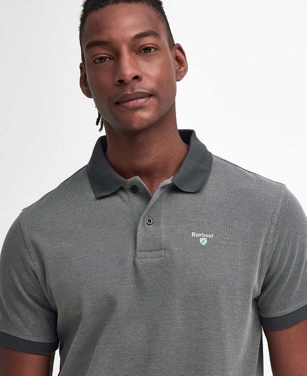 Barbour Sports Polo Mix Shirt γκρι | BABO88219