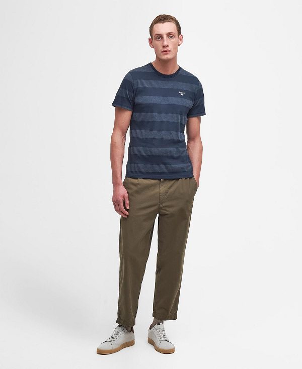 Barbour Stenton Striped T-shirt σκουρο μπλε | BABO88370