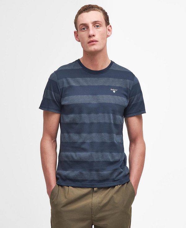 Barbour Stenton Striped T-shirt σκουρο μπλε | BABO88370