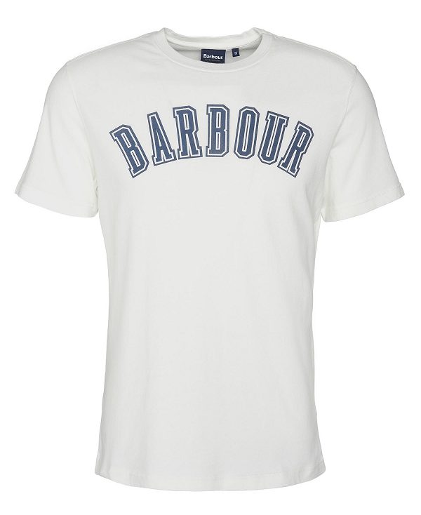 Barbour Stockland Graphic T-shirt ασπρα | BABO88361